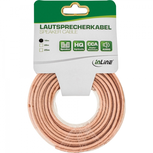 InLine 4043718128020 Audio-Kabel 10 m Transparent