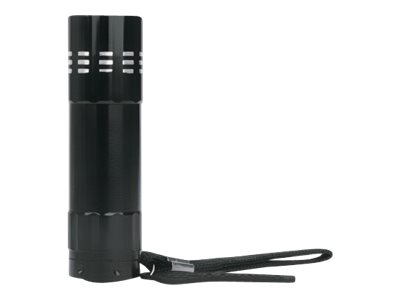 Manhattan 3er-Pack LED-Aluminiumtaschenlampe, 45 Lumen Ausgangsleistung, neun LEDs, kompaktes Format, schwarz