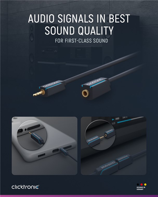 3,5-mm-AUX-Verlängerungskabel, stereo 3,5-mm-AUX-Verlängerungskabel, stereo