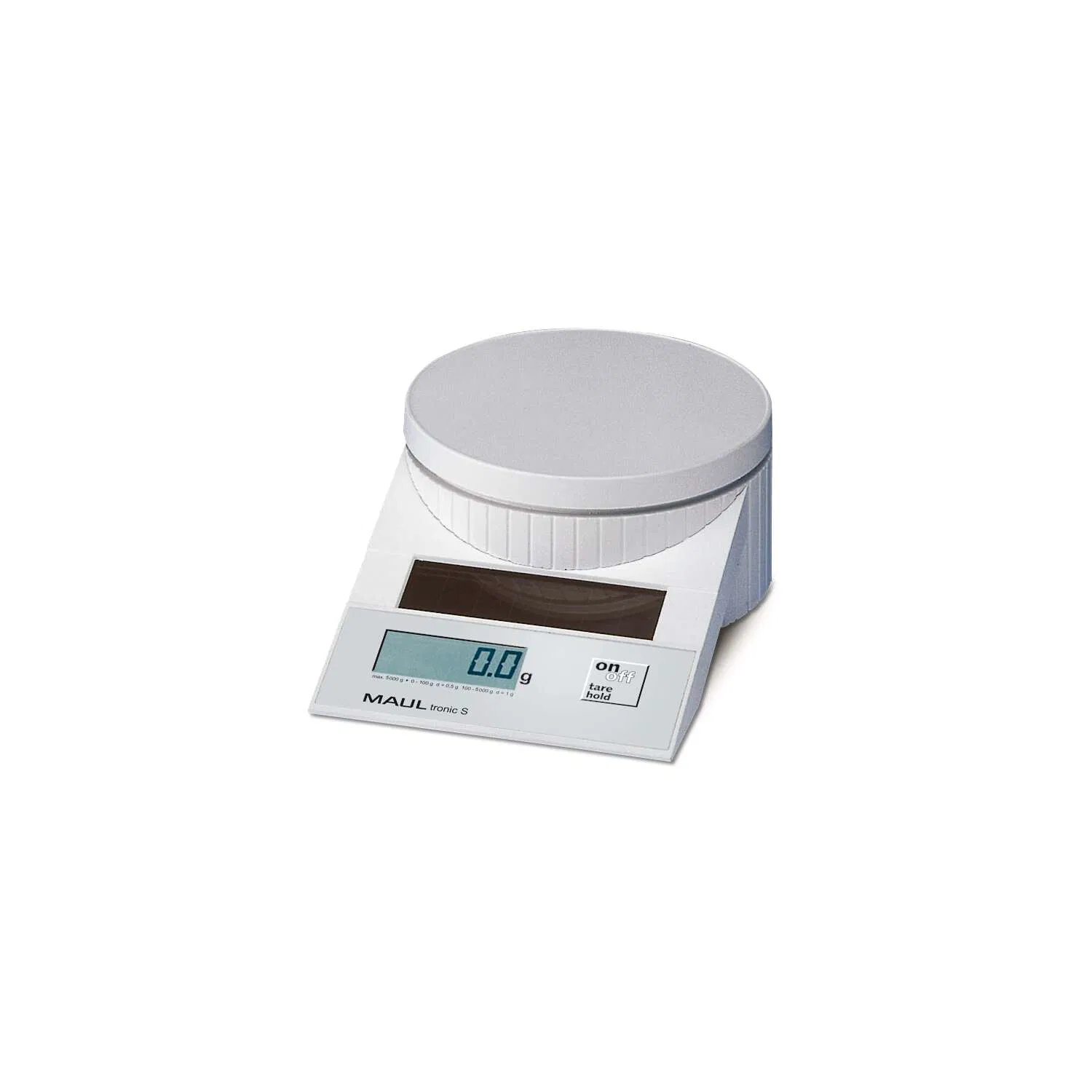 MAUL Solar-Briefwaage MAULtronic S, 5000 g weiß