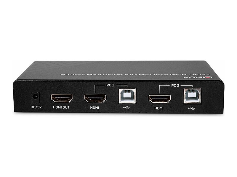 Lindy 32809 Tastatur/Video/Maus (KVM)-Switch Schwarz
