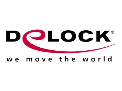 Delock Kabelhalter - 5 Durchführungen, selbstklebend - Tisch montierbar, Oberfläche montierbar, geeignet für Wandmontage - Schwarz (Packung mit 2)