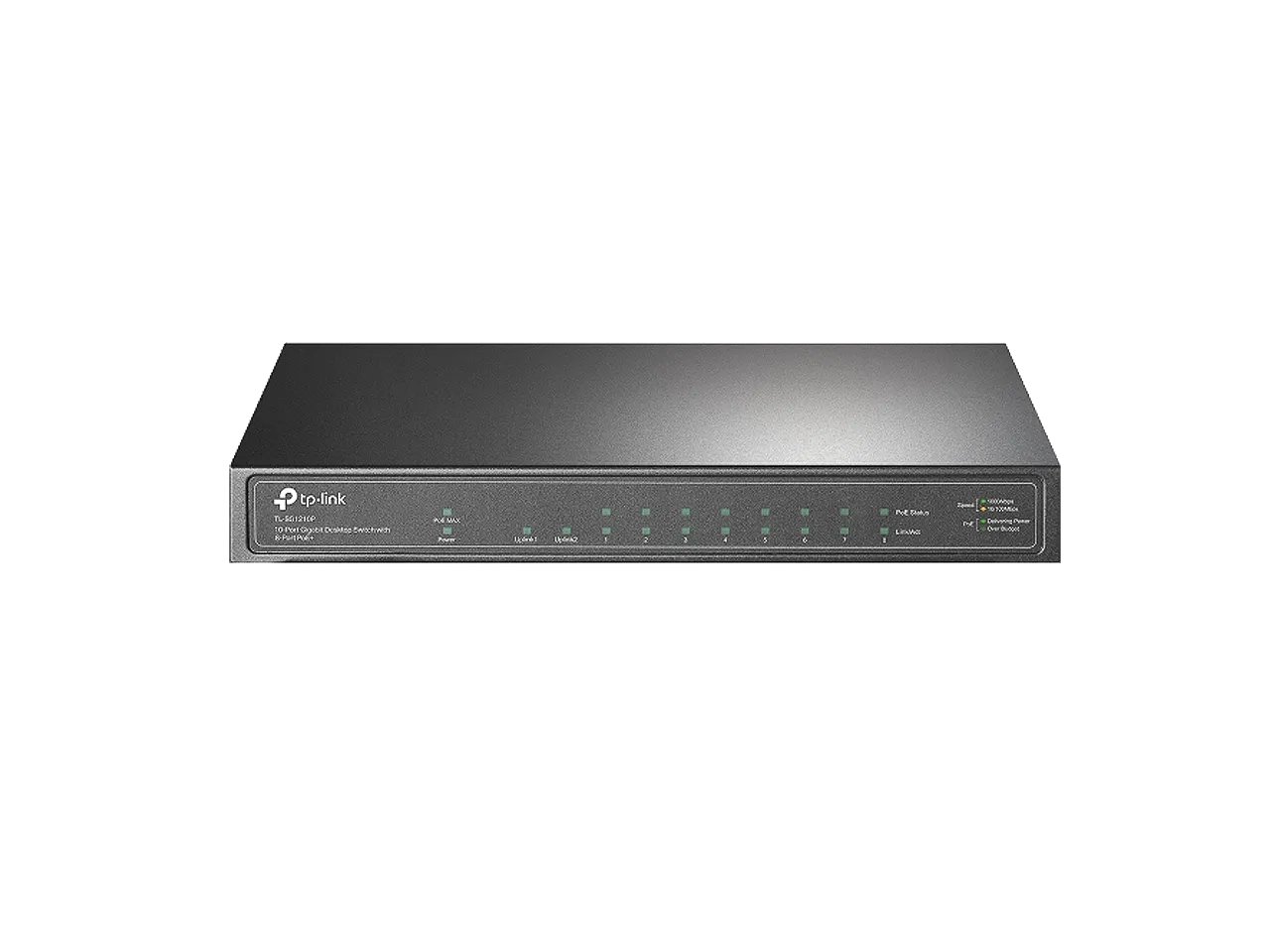 TP-Link TL-SG1210P Netzwerk-Switch Unmanaged Gigabit Ethernet (10/100/1000) Power over Ethernet (PoE) Grau