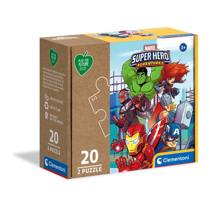 Clementoni 24775 - Marvel Superhelden - 2 x 20 Teile Puzzle - Play for Future Clementoni 24775 - Marvel Superhelden - 2 x 20 Teile Puzzle - Play for Future