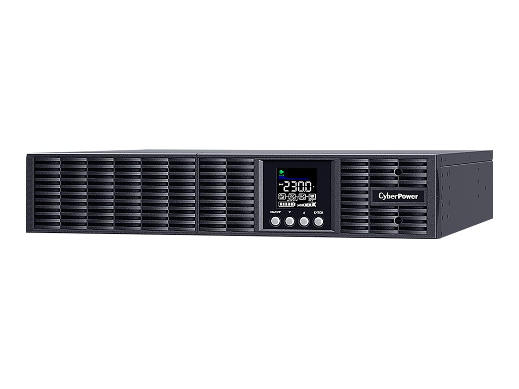 CyberPower OLS3000ERT2UA Doppelwandler Online USV 3000VA/2700W Tower/Rack 2U, ECO Mode, LCD, USB, Expansion Port für opt. Netzwerkkarten, Anschluss f. opt. Batterieerweiterung inkl. 19" Railkit
