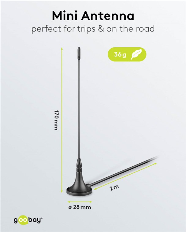 Passive DVB-T2 (HD) Mini-Magnetantenne Passive DVB-T2 (HD) Mini-Magnetantenne