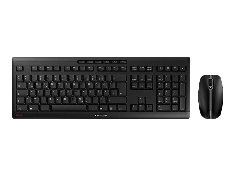 CHERRY Stream Desktop Recharge Tastatur Maus enthalten Universal RF Wireless QWERTZ Deutsch Schwarz