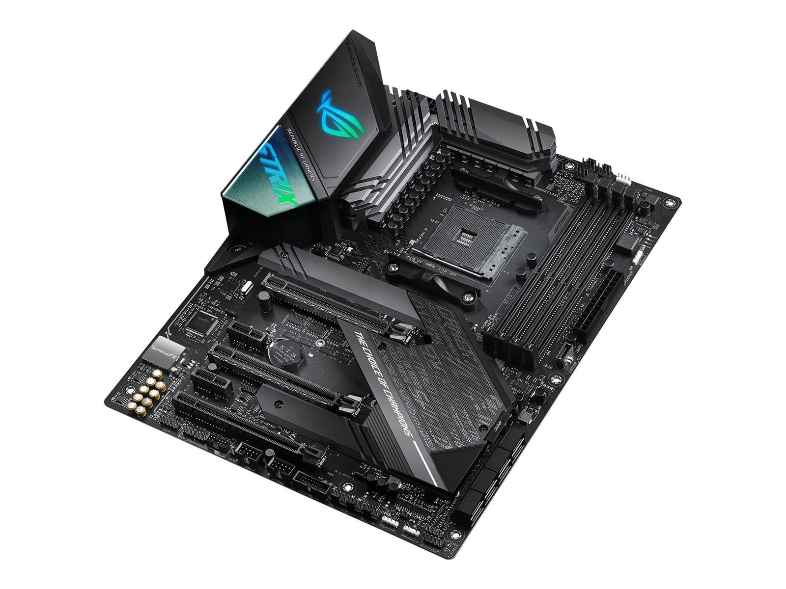 ASUS ROG Strix X570-F Gaming - Motherboard - ATX - Socket AM4 - AMD X570 Chipsatz - USB-C Gen2, USB 3.2 Gen 1, USB 3.2 Gen 2 - Gigabit LAN - Onboard-Grafik (CPU erforderlich) ASUS ROG Strix X570-F Gaming - Motherboard - ATX - Socket AM4 - AMD X570 Chipsatz - USB-C Gen2, USB 3.2 Gen 1, USB 3.2 Gen 2 - Gigabit LAN - Onboard-Grafik (CPU erforderlich)
