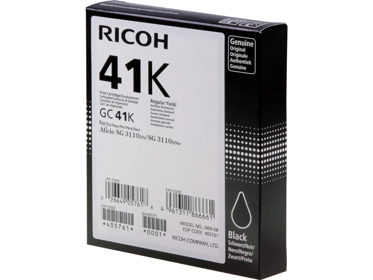 Ricoh 405761 Druckerpatrone 1 Stück(e) Original Standardertrag Foto schwarz