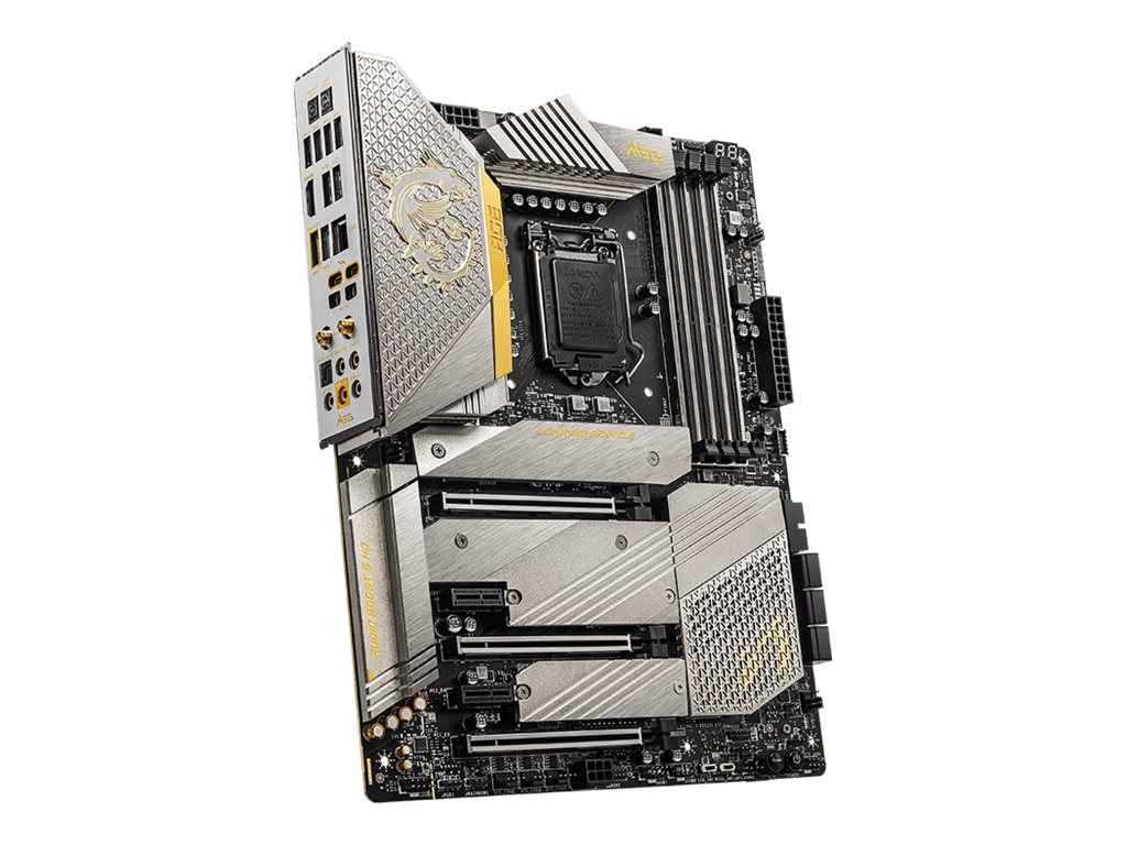 MSI MEG Z590 ACE - Gold Edition - Motherboard - ATX - LGA1200-Sockel - Z590 Chipsatz - USB-C Gen2, USB 3.2 Gen 1, USB 3.2 Gen 2 - 2.5 Gigabit LAN, Wi-Fi, Bluetooth - Onboard-Grafik (CPU erforderlich) MSI MEG Z590 ACE - Gold Edition - Motherboard - ATX - LGA1200-Sockel - Z590 Chipsatz - USB-C Gen2, USB 3.2 Gen 1, USB 3.2 Gen 2 - 2.5 Gigabit LAN, Wi-Fi, Bluetooth - Onboard-Grafik (CPU erforderlich)
