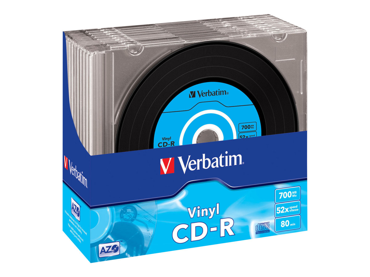 Verbatim CD-R AZO Data Vinyl 700 MB 52x 10 Stück(e) Verbatim CD-R AZO Data Vinyl 700 MB 52x 10 Stück(e)