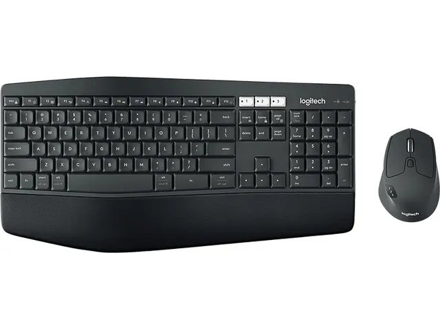 Logitech 920-008221 Tastatur Maus enthalten Universal RF Wireless + Bluetooth QWERTZ Deutsch Schwarz