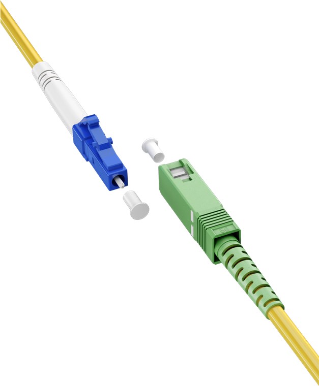Glasfaserkabel (FTTH), Singlemode (OS2) Yellow, (Simplex), 30 m