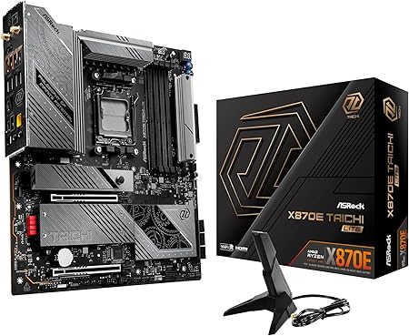 ASRock X870E Taichi Lite - Motherboard - E-ATX - Socket AM5 - AMD X870E Chipsatz - USB4, USB 3.2 Gen 1, USB 3.2 Gen 2, USB-C 3.2 Gen 2x2 - 5 Gigabit Ethernet, Wi-Fi 7, Bluetooth - Onboard-Grafik (CPU erforderlich)