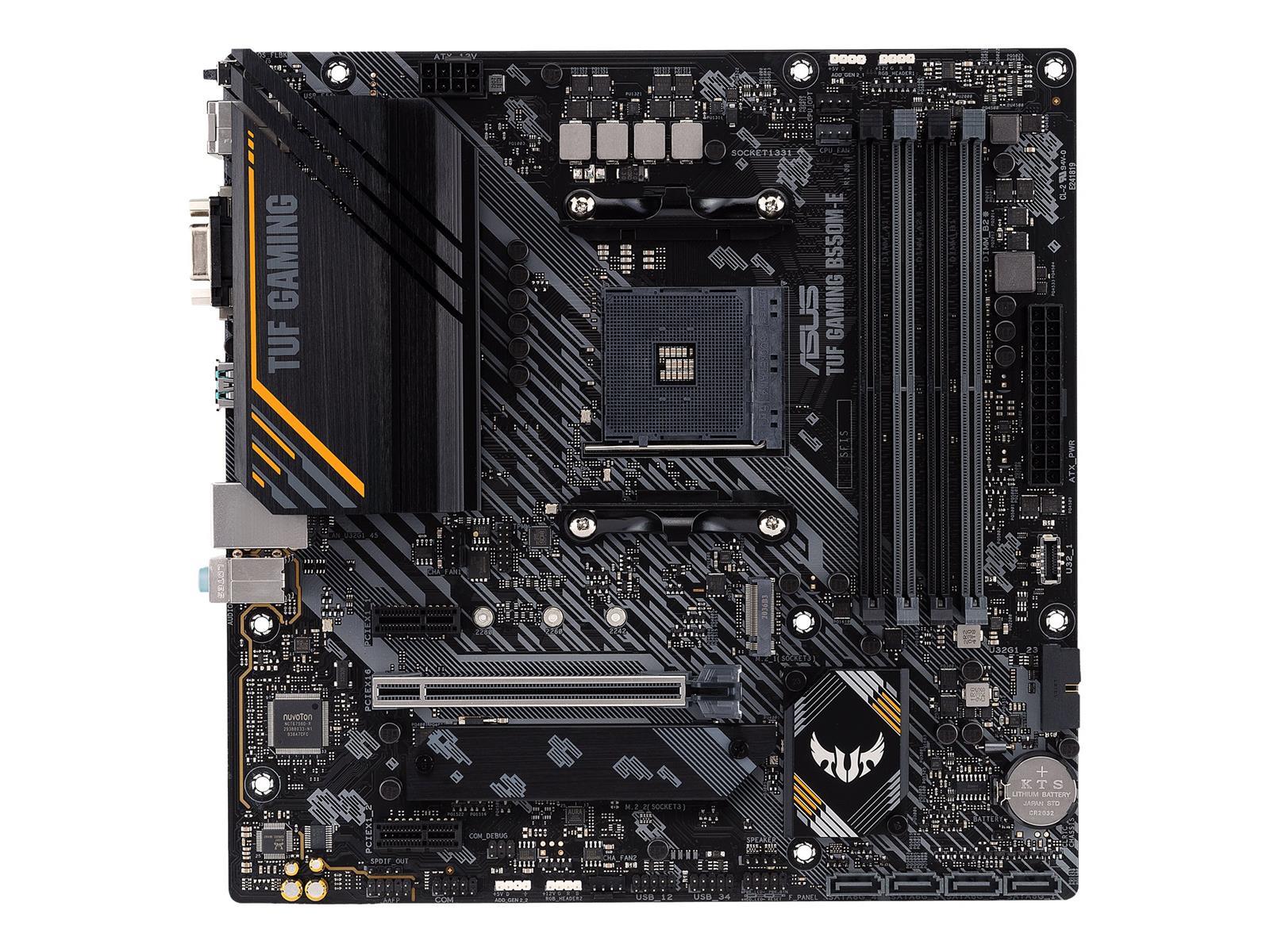 ASUS TUF GAMING B550M-E - Motherboard - micro ATX - Socket AM4 - AMD B550 Chipsatz - USB-C Gen1, USB 3.2 Gen 1, USB 3.2 Gen 2 - Gigabit LAN - Onboard-Grafik (CPU erforderlich)