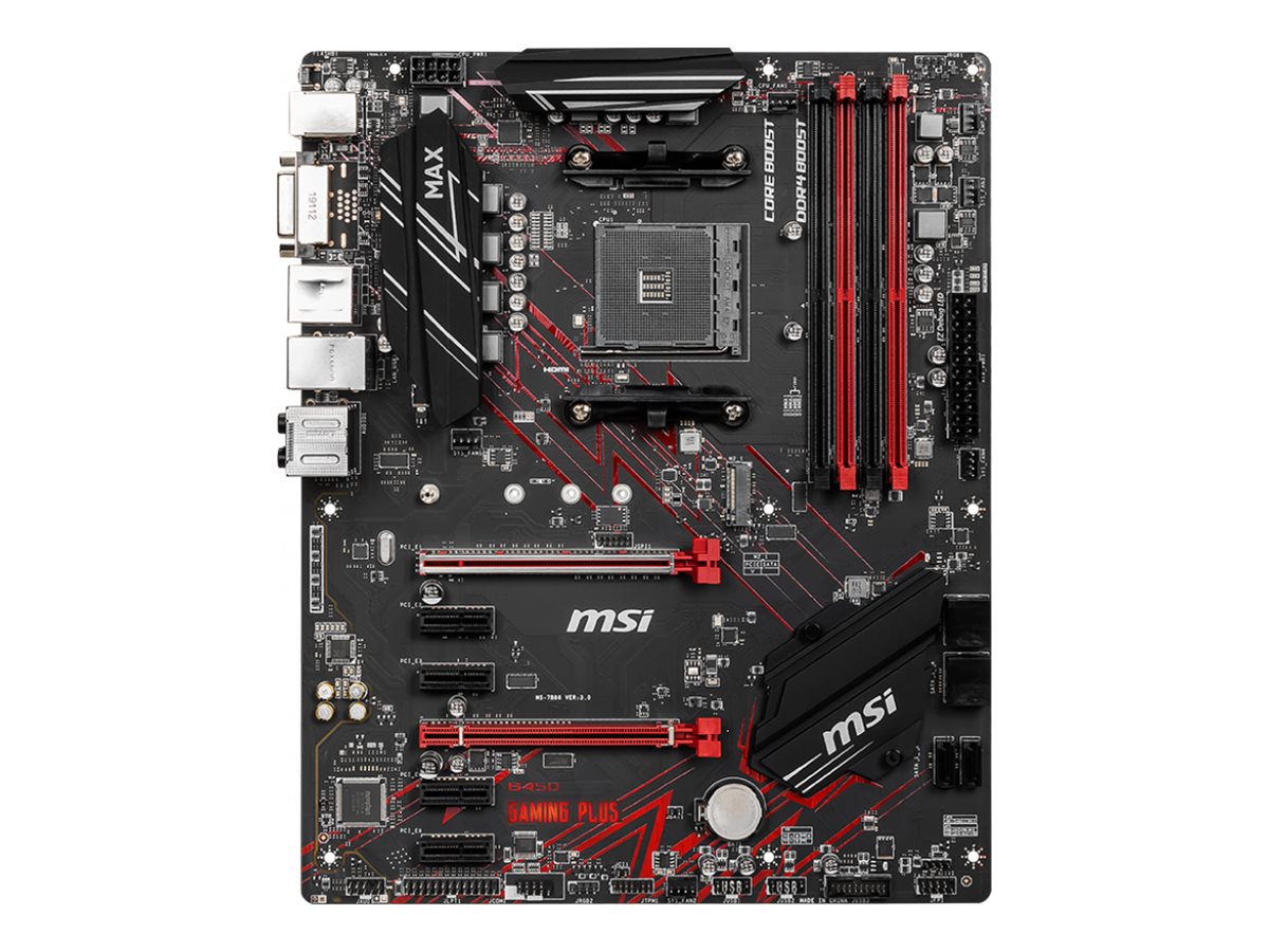 MSI B450 GAMING PLUS MAX - Motherboard - ATX - Socket AM4 - AMD B450 Chipsatz - USB 3.1 Gen 1, USB 3.1 Gen 2 - Gigabit LAN - Onboard-Grafik (CPU erforderlich)