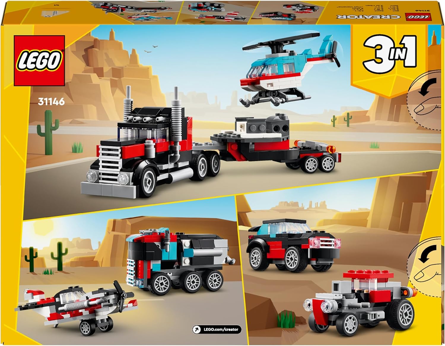 LEGO Creator Tieflader mit Hubschrauber 31146 LEGO Creator Tieflader mit Hubschrauber 31146