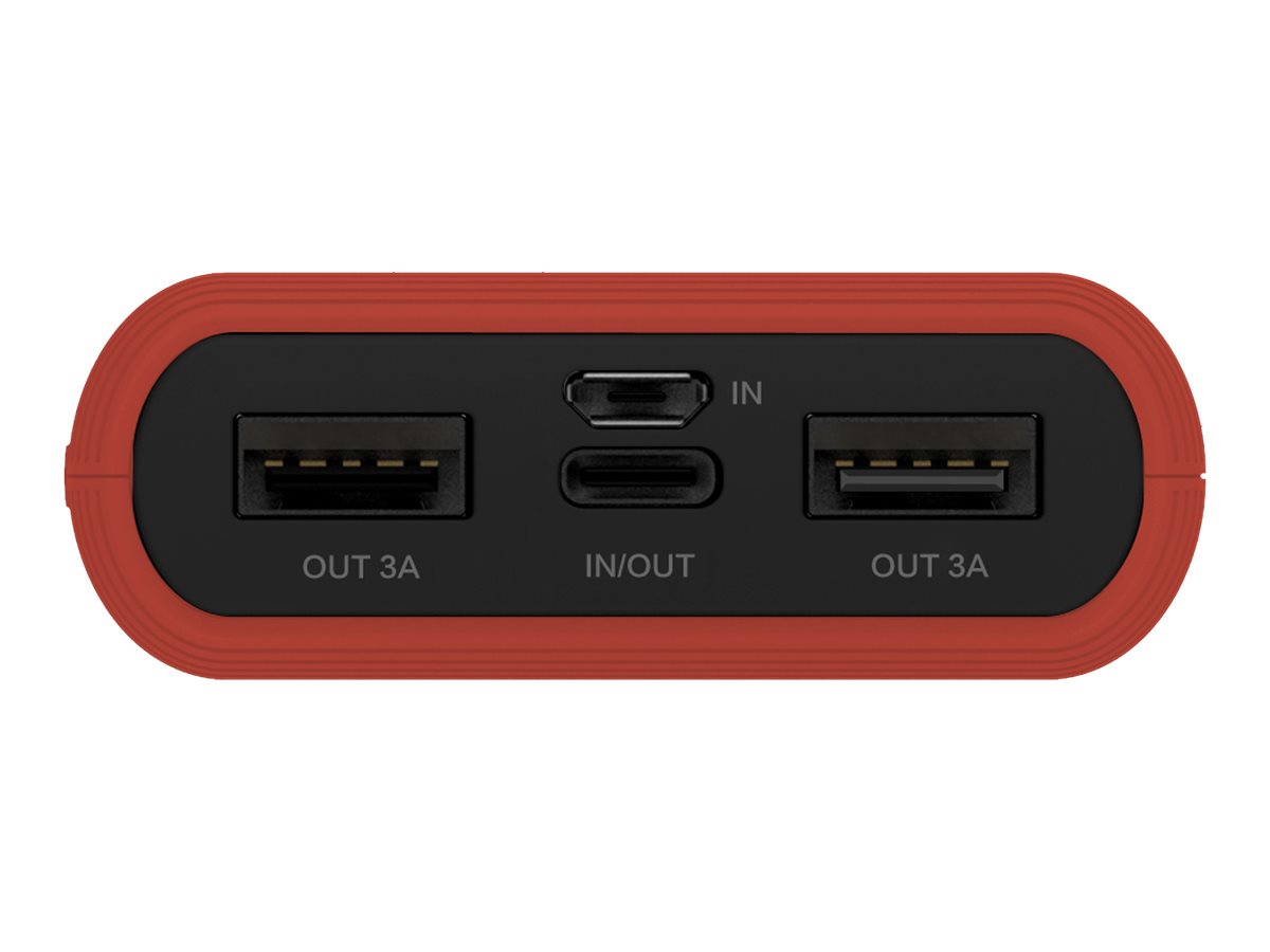 TerraTec P100 Pocket - Powerbank - 10000 mAh - 3 A - 3 Ausgabeanschlussstellen (2 x USB, USB-C)