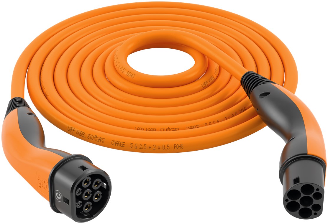 HELIX Komfort-Ladekabel Typ 2, bis zu 22 kW, 5 m, orange HELIX Komfort-Ladekabel Typ 2, bis zu 22 kW, 5 m, orange