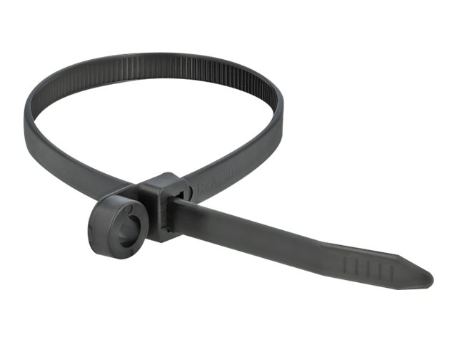 DELOCK Kabelbinder mit Befestigungsöse L400xB7,6mm bl. 10St.