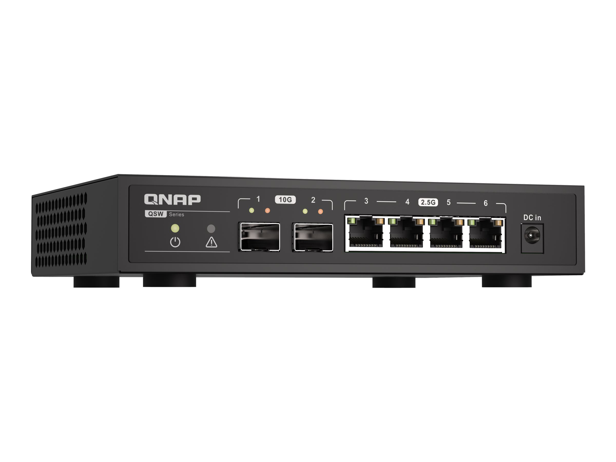 QNAP QSW-2104-2S Netzwerk-Switch Unmanaged 2.5G Ethernet Schwarz