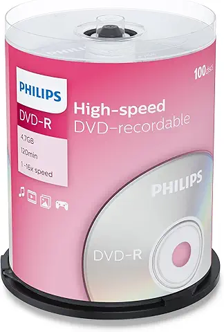 1x100 Philips DVD-R 4,7GB 16x SP