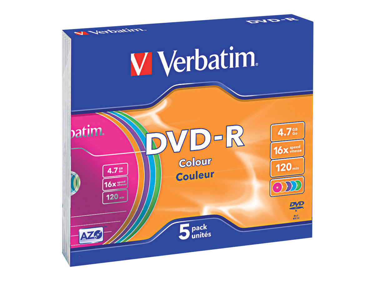 Verbatim DVD-R Colour 4,7 GB 5 Stück(e) Verbatim DVD-R Colour 4,7 GB 5 Stück(e)