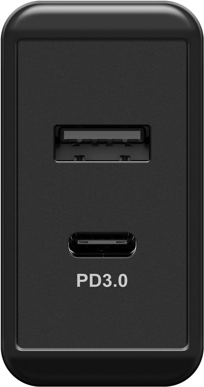 Dual USB-C™ PD (Power Delivery) Schnellladegerät (28 W), schwarz Dual USB-C™ PD (Power Delivery) Schnellladegerät (28 W), schwarz