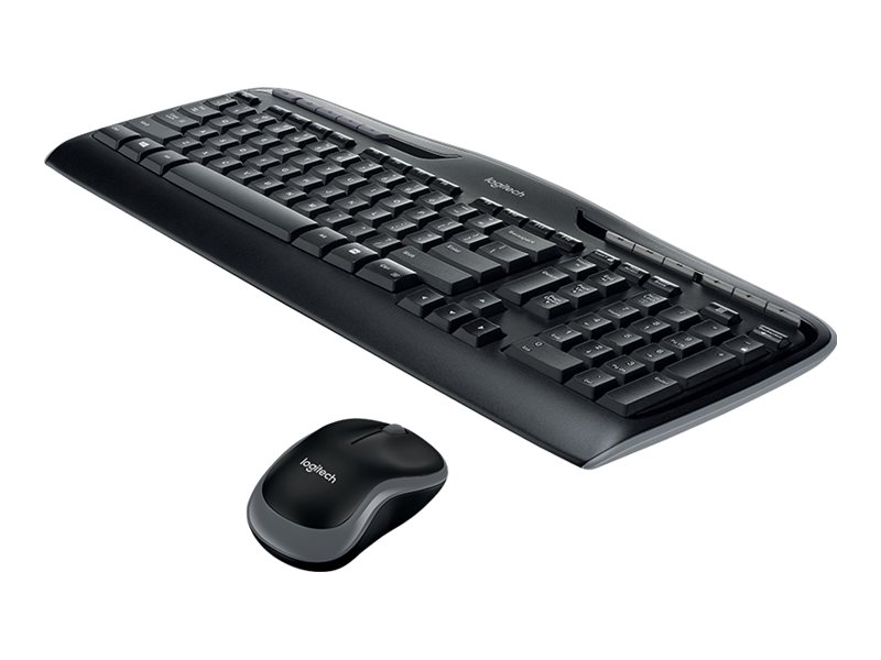 Logitech Wireless Combo MK330 Tastatur Maus enthalten Büro USB QWERTZ Deutsch Schwarz
