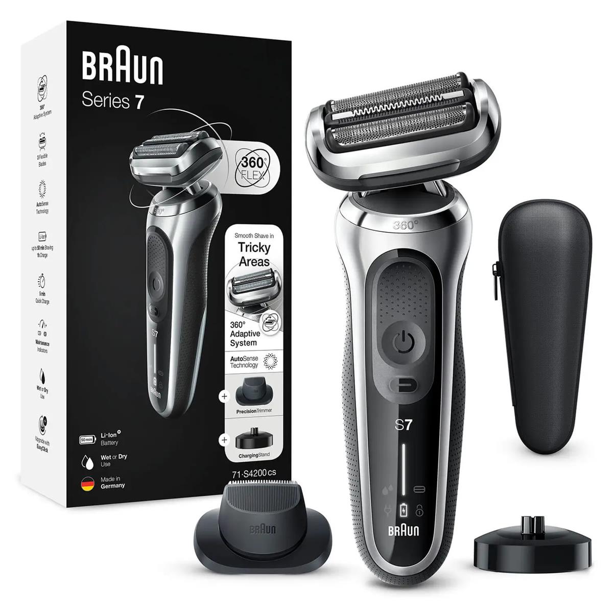 Braun Series 7 71-S4200cs Rotationstrasierer Trimmer Schwarz