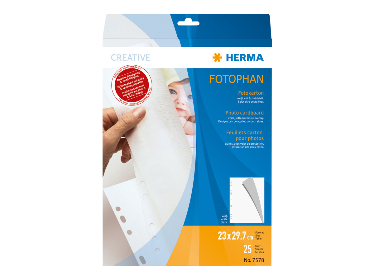 Herma Fotokarton weiß   25 Blatt 7578