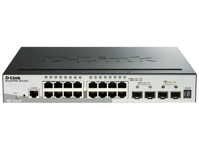 D-Link DGS-1510-20/E Netzwerk-Switch Managed L2/L3 Gigabit Ethernet (10/100/1000) 1U Grau