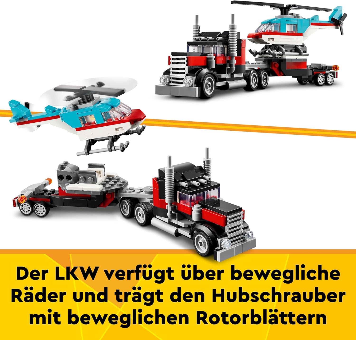 LEGO Creator Tieflader mit Hubschrauber 31146 LEGO Creator Tieflader mit Hubschrauber 31146