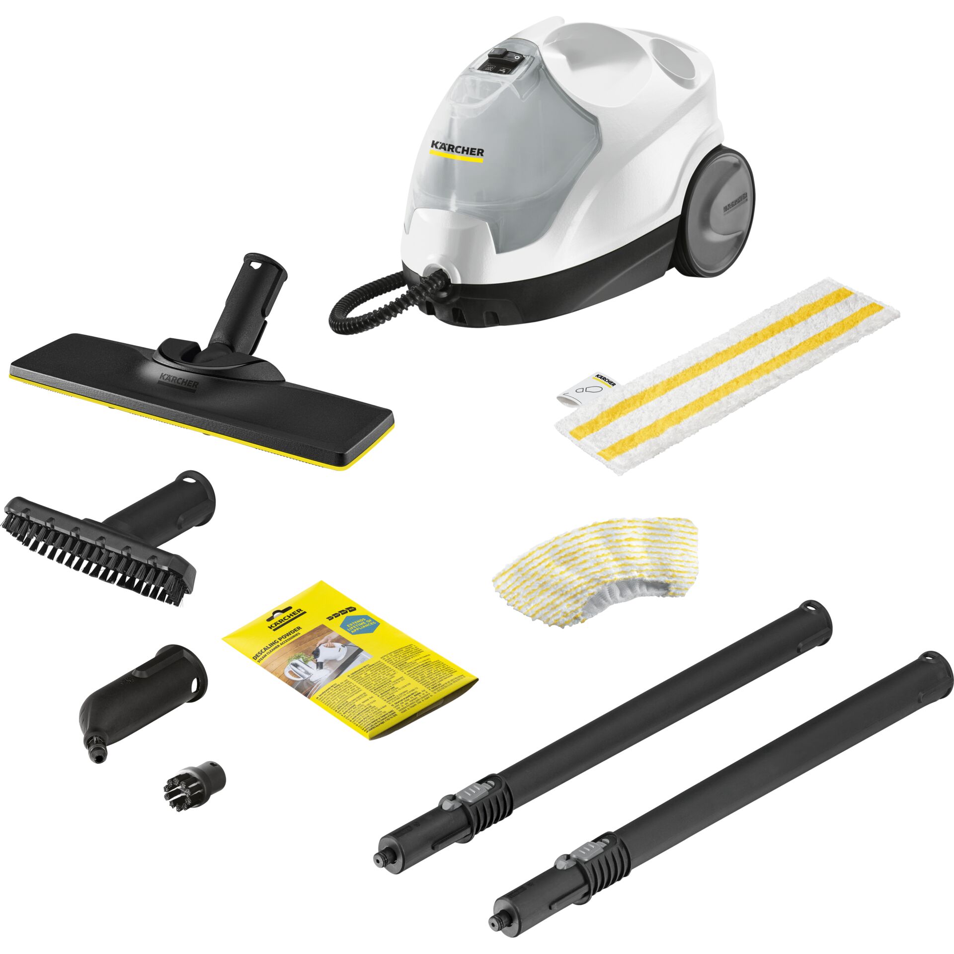 Kärcher Dampfreiniger SC 4 EasyFix, Dampfdruck: 3,5 bar, Aufheizzeit: 4 min., Leistung: 2.000 W, Flächenleistung: 100 m², 2-Tank-System: 0,5 l + 0,8 l, mit Bodenreinigungsset EasyFix, Düsen und Bezüge Kärcher Dampfreiniger SC 4 EasyFix, Dampfdruck: 3,5 bar, Aufheizzeit: 4 min., Leistung: 2.000 W, Flächenleistung: 100 m², 2-Tank-System: 0,5 l + 0,8 l, mit Bodenreinigungsset EasyFix, Düsen und Bezüge