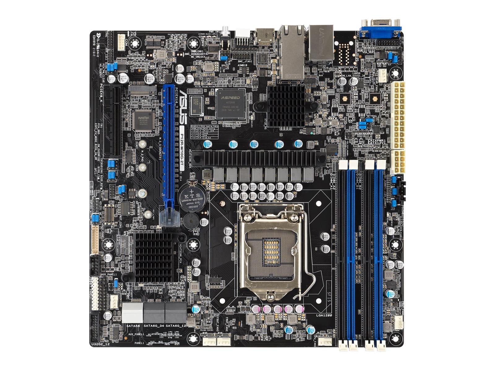 ASUS P12R-M/10G-2T - Motherboard - micro ATX