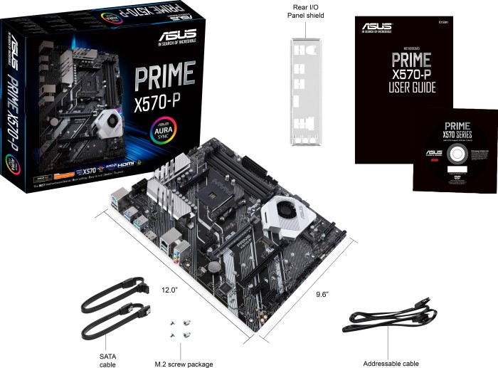 ASUS PRIME X570-P - Motherboard - ATX - Socket AM4 - AMD X570 Chipsatz - USB 3.2 Gen 1, USB 3.2 Gen 2 - Gigabit LAN - Onboard-Grafik (CPU erforderlich)
