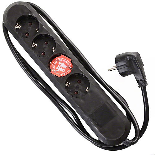 Bachmann Steckdosenleiste SMART 4-fach, schwarz 1,5m, ohne Schalter Bachmann Steckdosenleiste SMART 4-fach, schwarz 1,5m, ohne Schalter