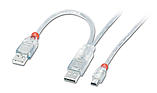 Lindy 31785 USB Kabel 2 m USB A Mini-USB B Grau