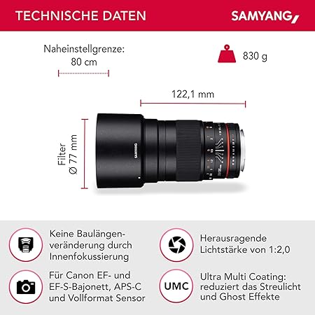 Samyang MF 2,0/135 Canon EF Samyang MF 2,0/135 Canon EF