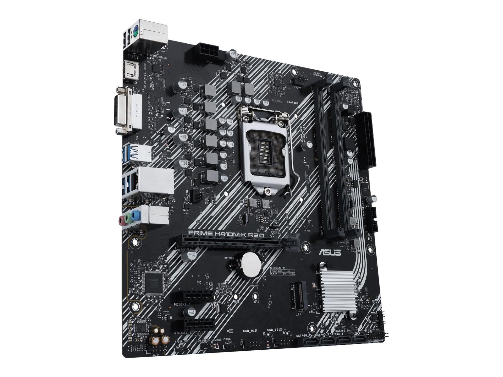 ASUS PRIME H410M-K R2.0 - Motherboard - micro ATX - LGA1200-Sockel - H470 Chipsatz - USB 3.2 Gen 1 - Gigabit LAN - Onboard-Grafik (CPU erforderlich)