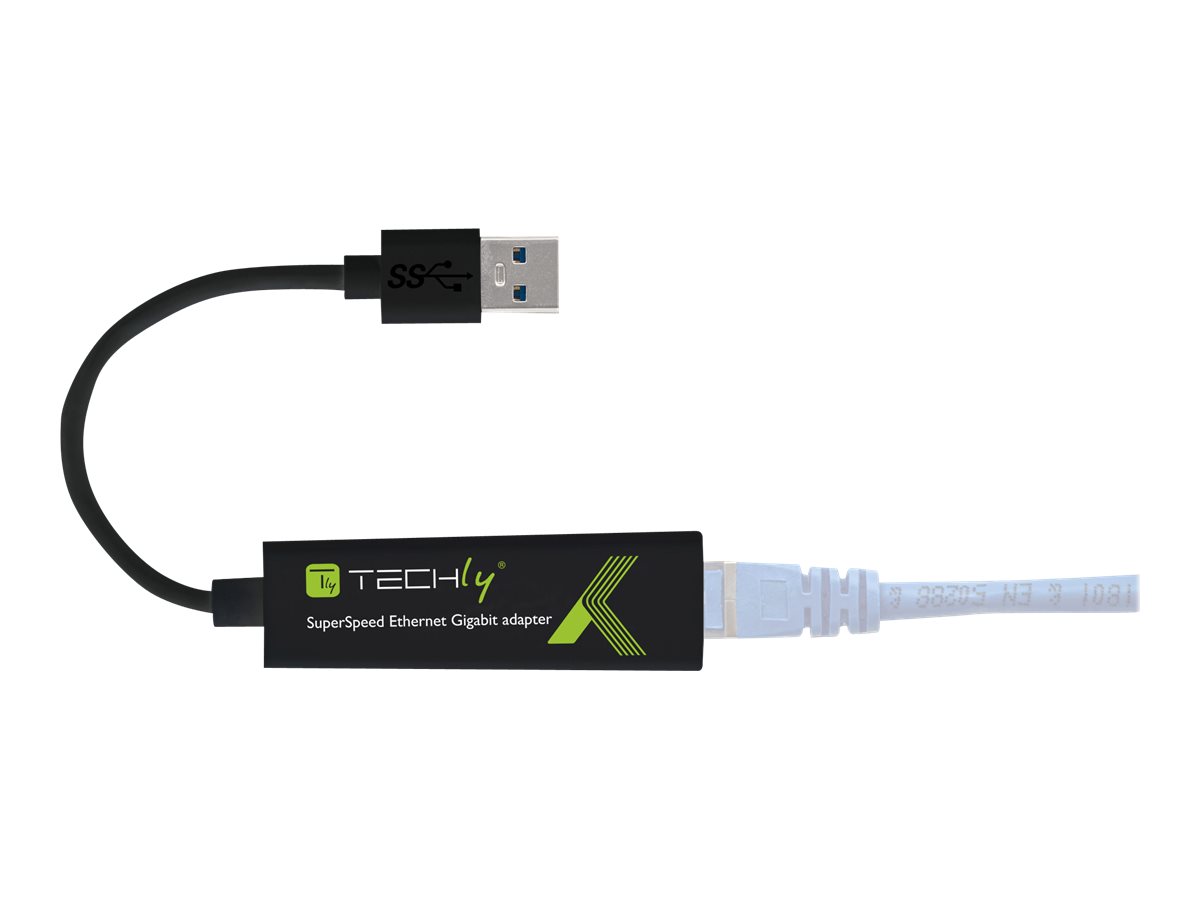 Techly IDATA USB-ETGIGA3T2 RJ-45 USB 2.0 Type-A Schwarz Techly IDATA USB-ETGIGA3T2 RJ-45 USB 2.0 Type-A Schwarz