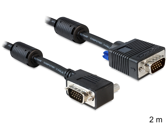 DeLOCK SVGA 2 m VGA-Kabel VGA (D-Sub) Schwarz