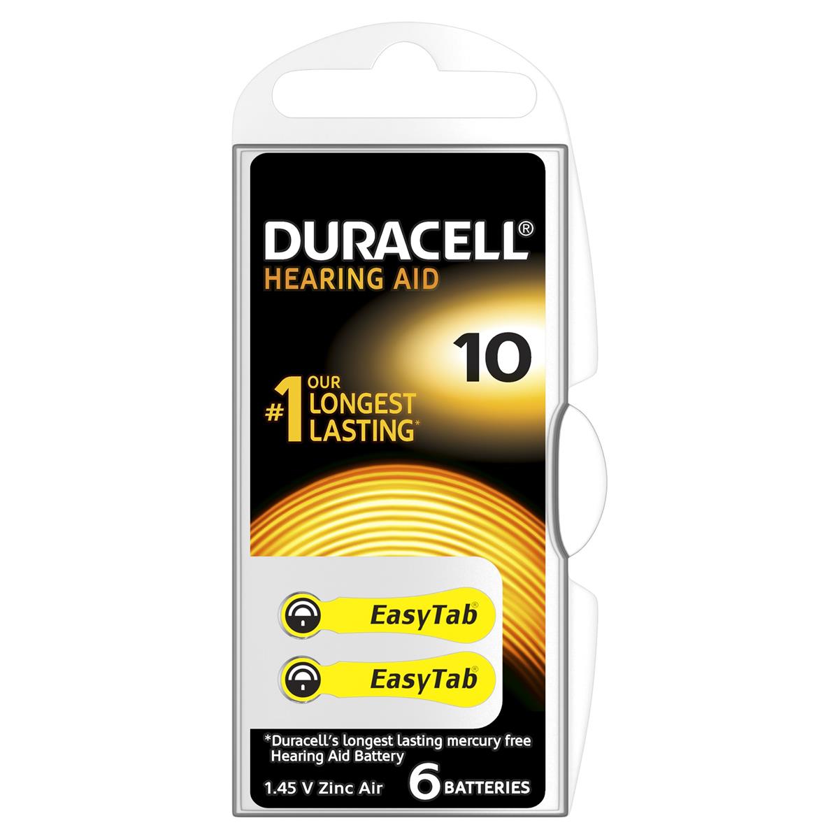 Duracell Batterie Hörgeraete EasyTab 10 PR70 6St. - Batterie - 95 mAh
