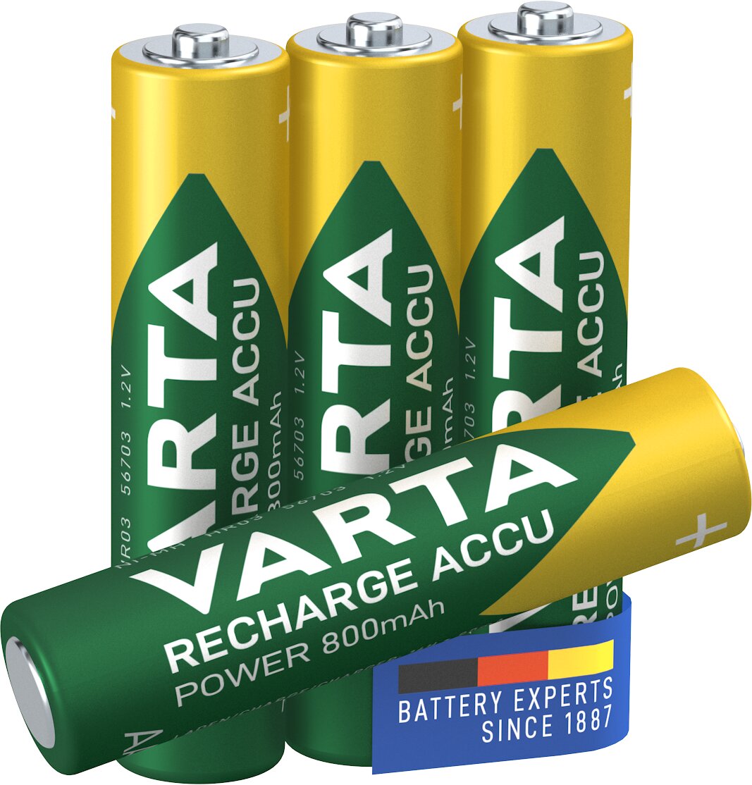 VARTA Akku Micro AAA 800mAh NiMH Recharge Accu Power (4er Pack)