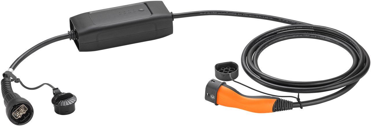Set mobile Ladestation Universal, Typ 2, bis zu 22 kW, 6 m Set mobile Ladestation Universal, Typ 2, bis zu 22 kW, 6 m