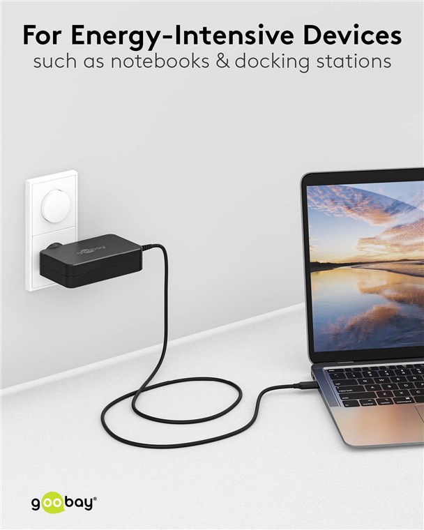 USB-C™-Ladegerät für Laptops (90 W) schwarz USB-C™-Ladegerät für Laptops (90 W) schwarz