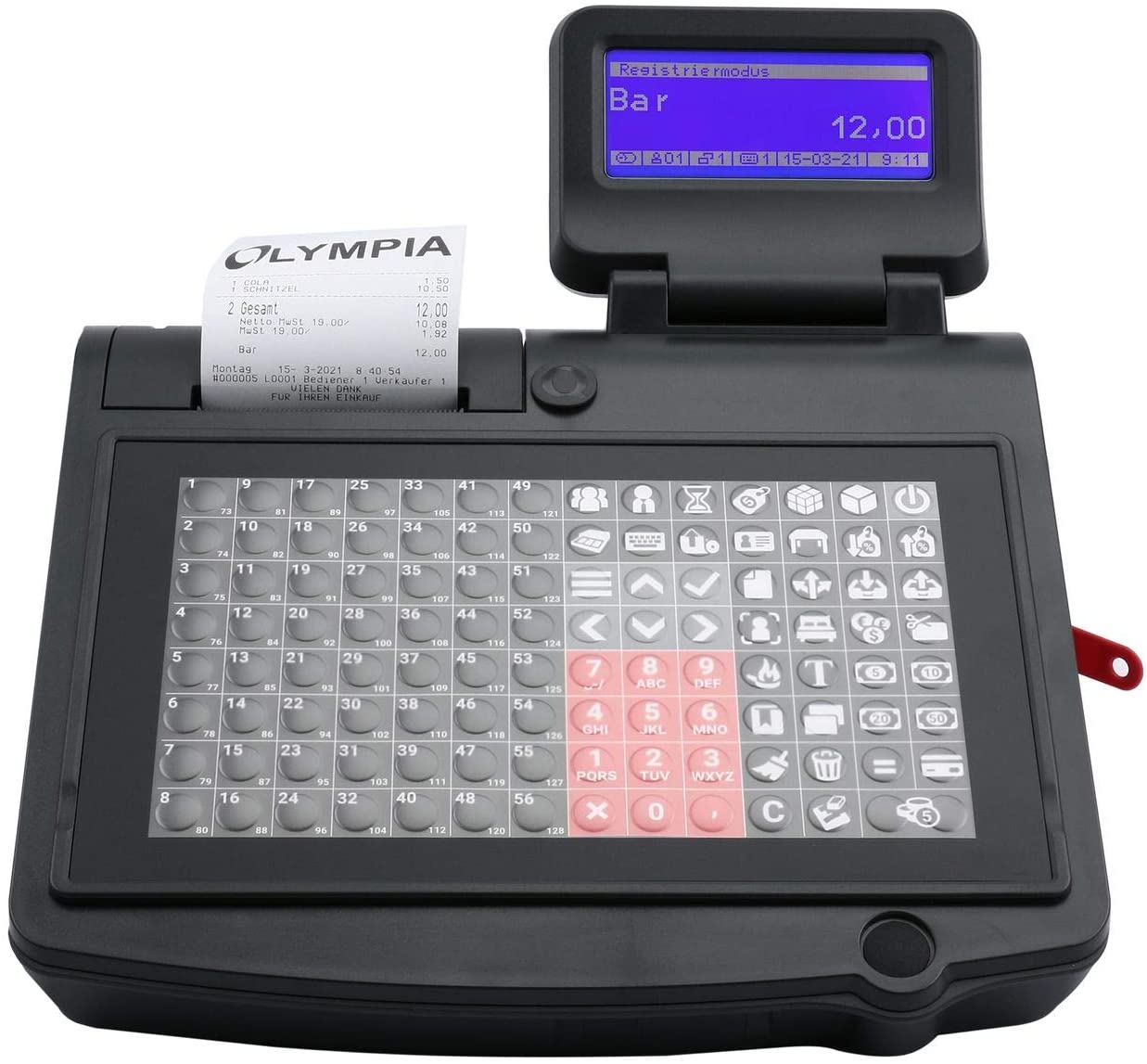 Olympia CM 985 Registratore di cassa Nero