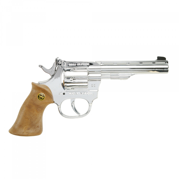 Schrödel J.G. Spielzeugpistole Kadett silber 19cm, silber / braun