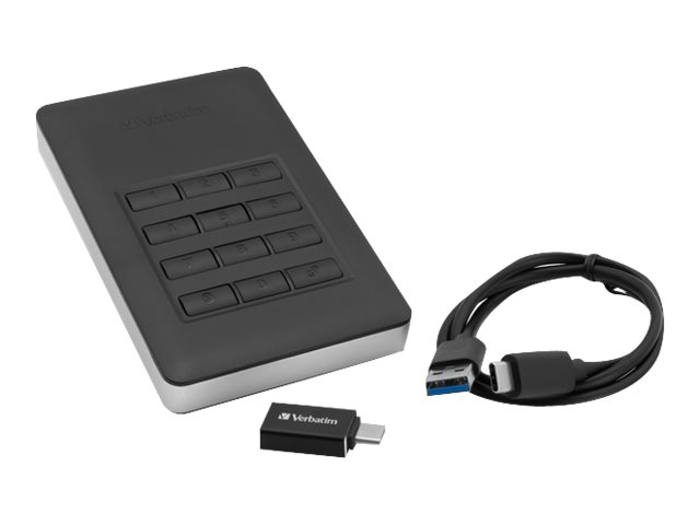 Verbatim Store n Go Secure Portable Festplatte 1 TB mit Code-Zugang Verbatim Store n Go Secure Portable Festplatte 1 TB mit Code-Zugang