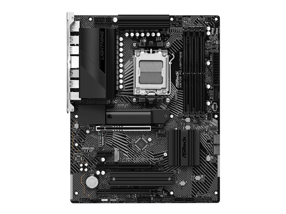 ASRock X670E PG Lightning - Motherboard - ATX - Socket AM5 - AMD X670E Chipsatz - USB 3.2 Gen 1, USB 3.2 Gen 2, USB-C 3.2 Gen 2x2 - 2.5 Gigabit LAN - Onboard-Grafik (CPU erforderlich)